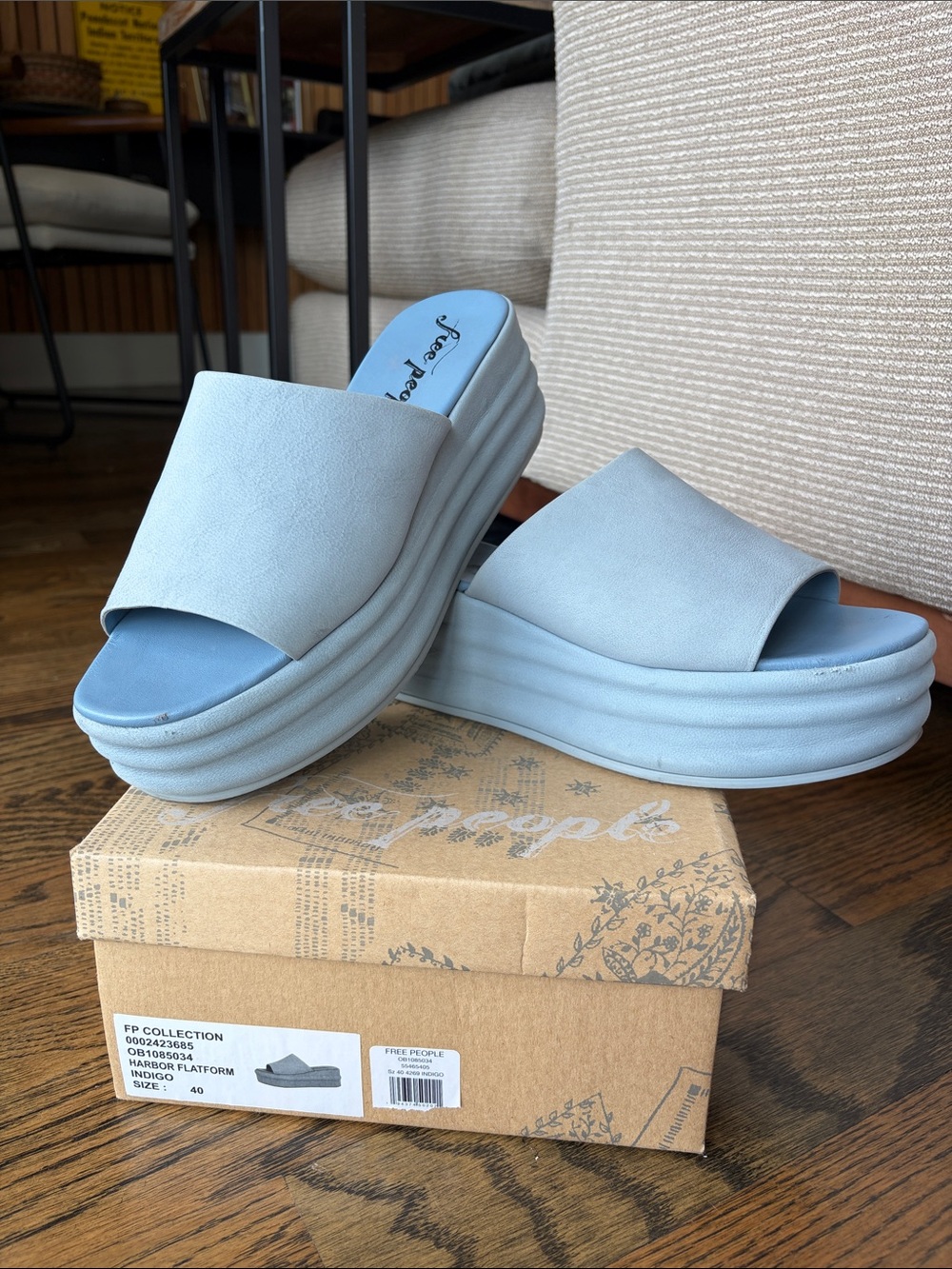 Free People Harbor Flatform Platforms in Light Blue - Y2K style - Picture 2 of 8